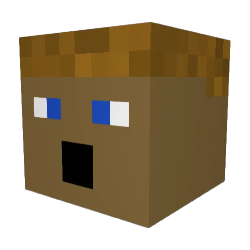 Dylan2517 Minecraft avatar head, 3D render