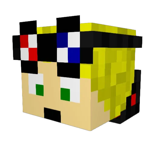 Dylan2 Minecraft avatar head, 3D render