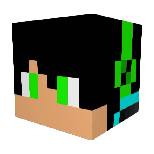 DylanAFG Minecraft avatar head, 3D render