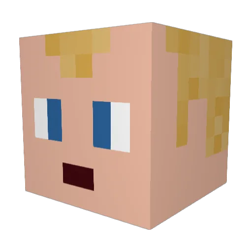 DylanBoyle Minecraft avatar head, 3D render