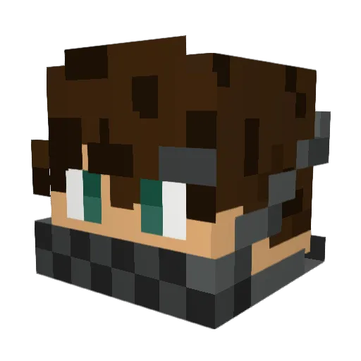 DylanCuster Minecraft avatar head, 3D render