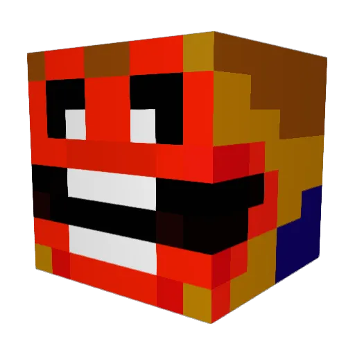 DylanV3 Minecraft avatar head, 3D render