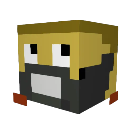 Dylan_Dangerous Minecraft avatar head, 3D render