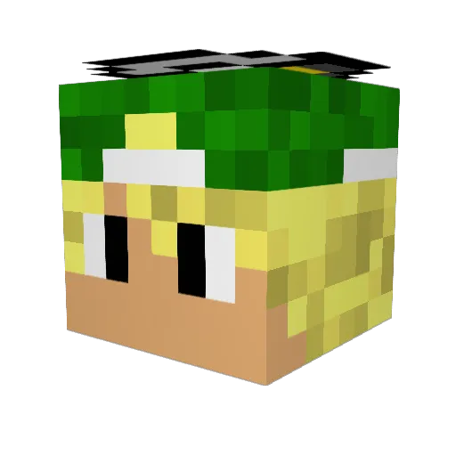Dylanator67 Minecraft avatar head, 3D render