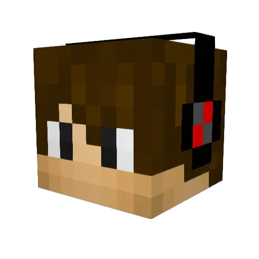 Dylanelcrack Minecraft avatar head, 3D render