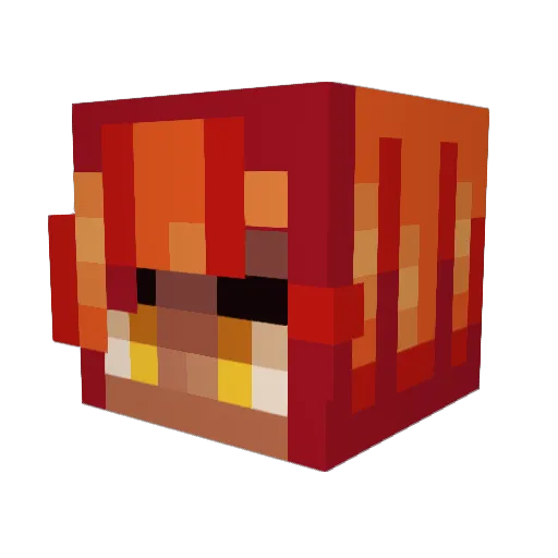 Dylanemon Minecraft avatar head, 3D render