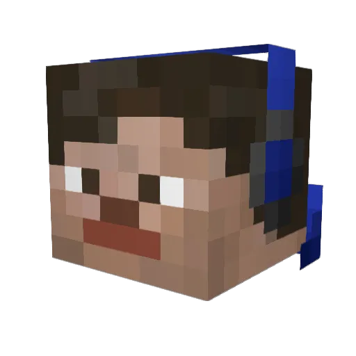 DylanoMine Minecraft avatar head, 3D render