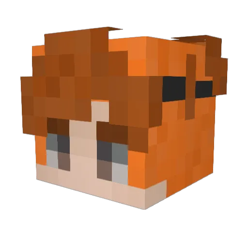 DylanoPizza Minecraft avatar head, 3D render