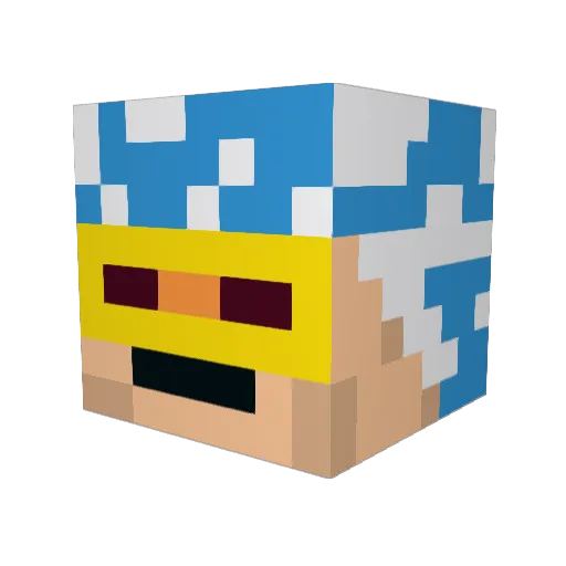 Dylanrex405 Minecraft avatar head, 3D render