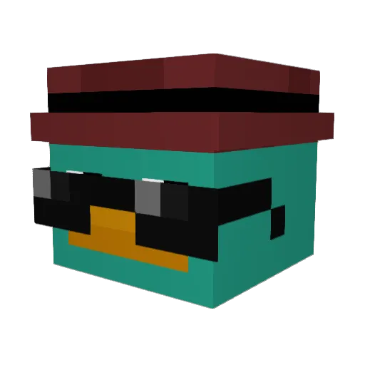 Dylansius Minecraft avatar head, 3D render