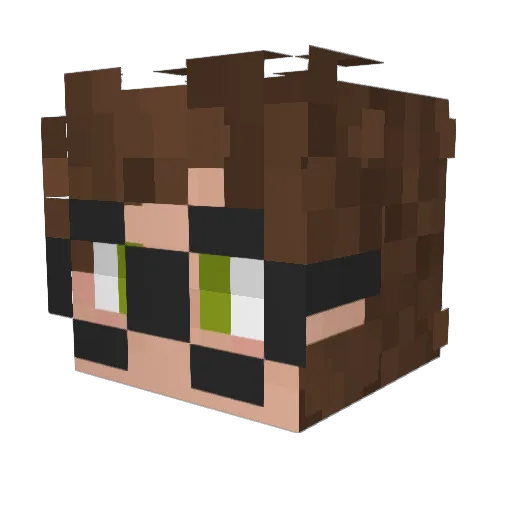 Dylie357 Minecraft avatar head, 3D render