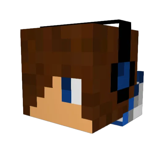 Dylixer Minecraft avatar head, 3D render