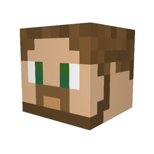 Dylliewillie Minecraft avatar head, 3D render