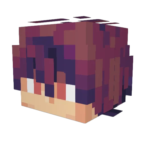 Dylman Minecraft avatar head, 3D render