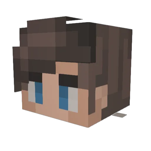 Dylonx Minecraft avatar head, 3D render