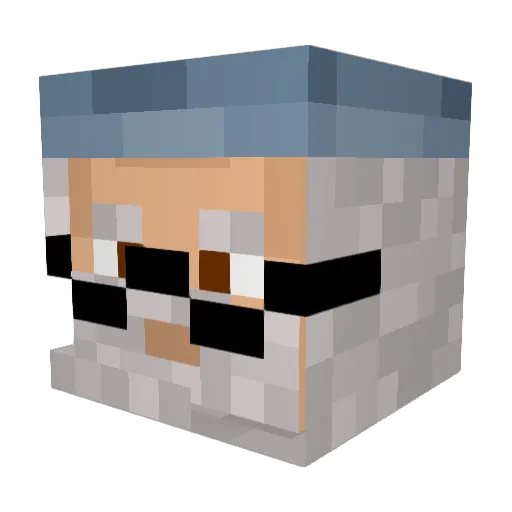 Dymbeldor Minecraft avatar head, 3D render