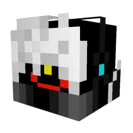 DymenYT Minecraft avatar head, 3D render
