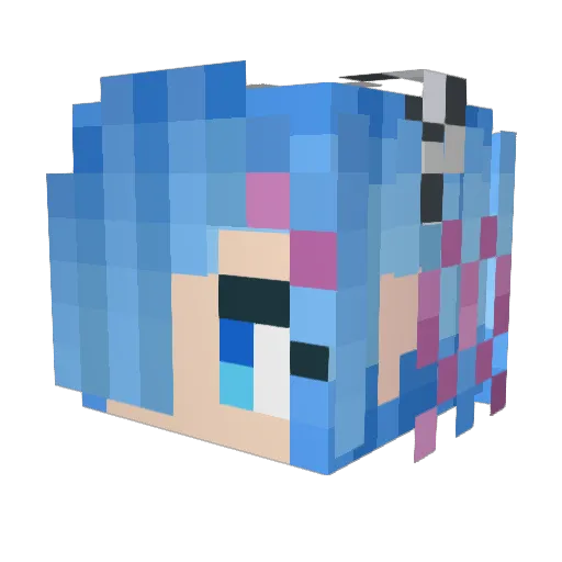 Dymenshun Minecraft avatar head, 3D render