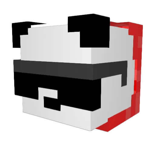 Dymps Minecraft avatar head, 3D render