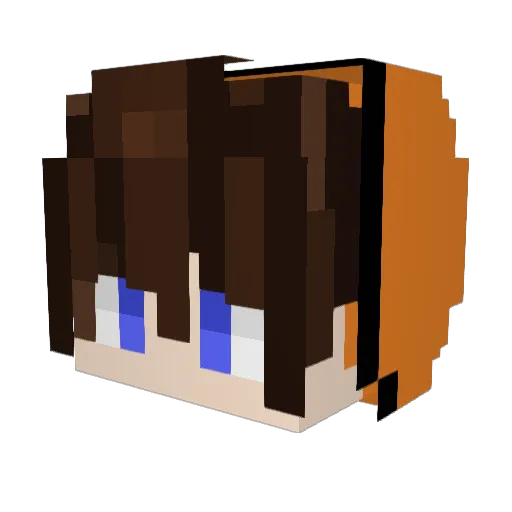 DynaMiles Minecraft avatar head, 3D render
