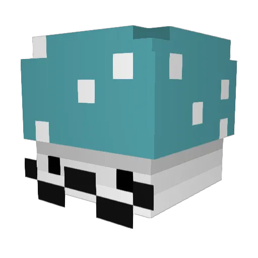 Dynahh Minecraft avatar head, 3D render