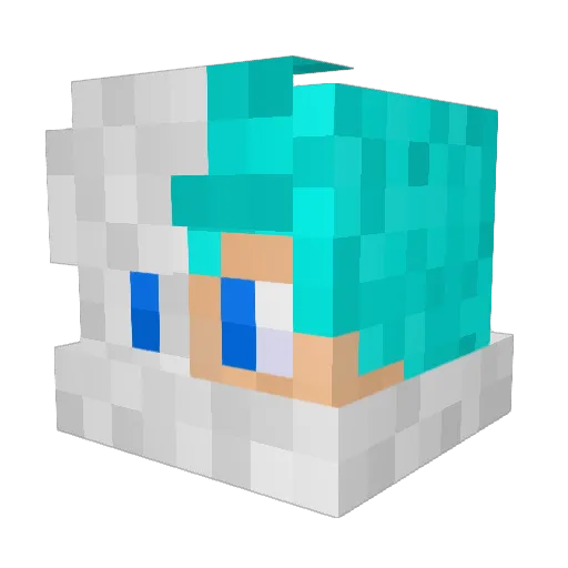 Dynamic040 Minecraft avatar head, 3D render