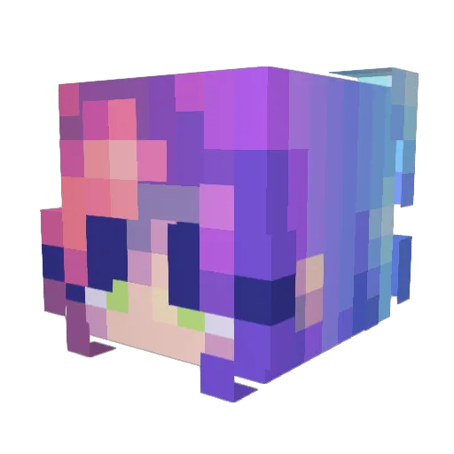 DynamicBong Minecraft avatar head, 3D render