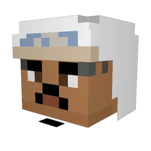 DynamicSlattt Minecraft avatar head, 3D render