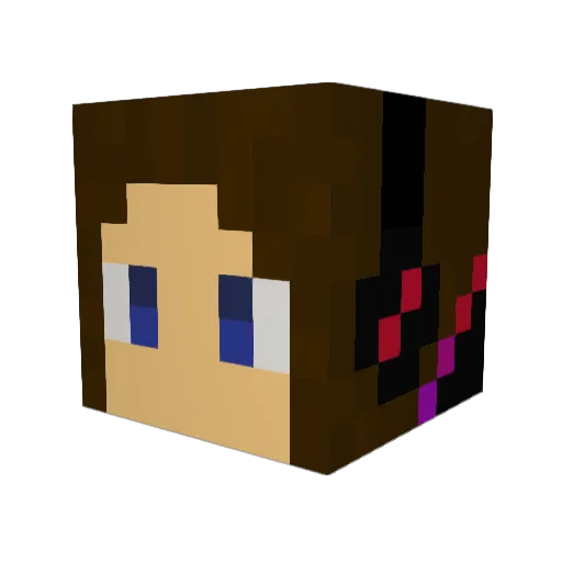 DynamicSquash Minecraft avatar head, 3D render