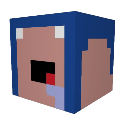 DynamicToast Minecraft avatar head, 3D render