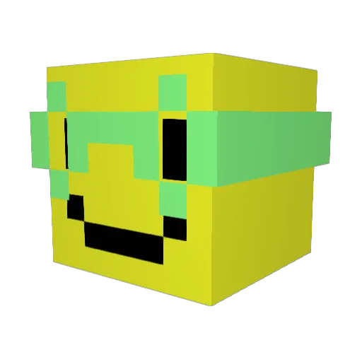 Dynamic_wollf Minecraft avatar head, 3D render