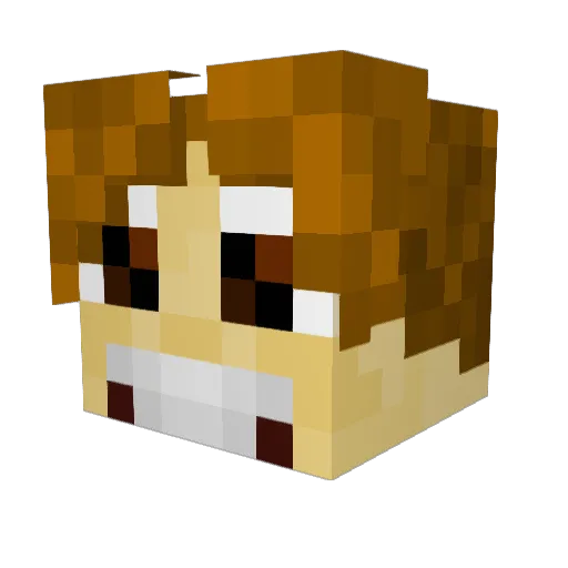 Dynamike93 Minecraft avatar head, 3D render
