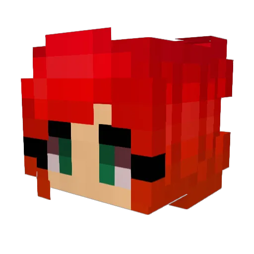 Dynamitegamer08 Minecraft avatar head, 3D render