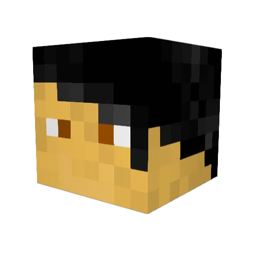 Dynamites Minecraft avatar head, 3D render