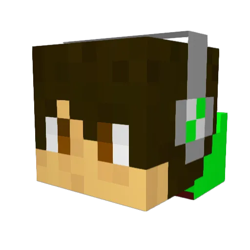 Dynamitheini Minecraft avatar head, 3D render