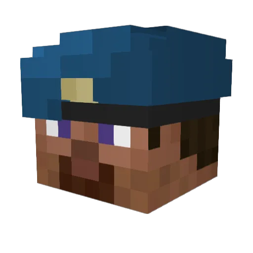 DynamittLeon Minecraft avatar head, 3D render
