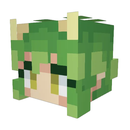 Dynaslash Minecraft avatar head, 3D render