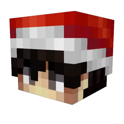 Dynassyyyyyyy Minecraft avatar head, 3D render