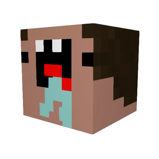 Dynastie_Madness Minecraft avatar head, 3D render