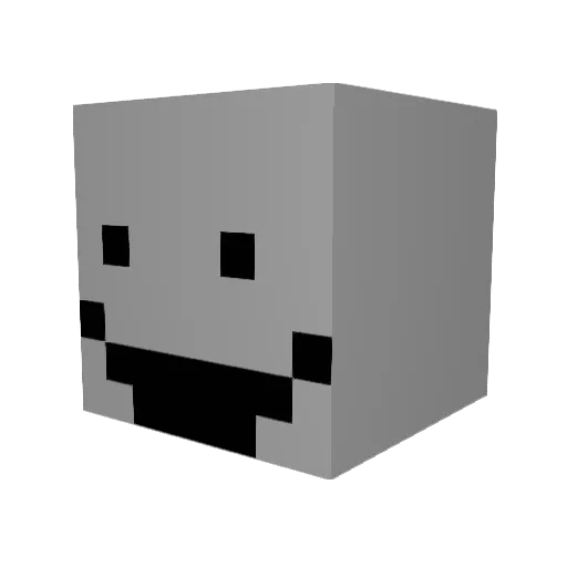 Dynasty7 Minecraft avatar head, 3D render