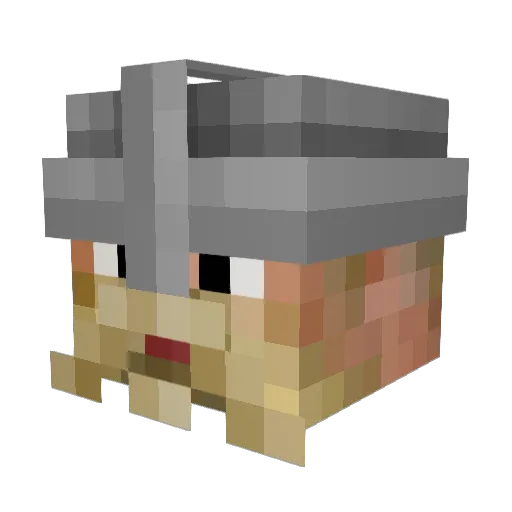 Dynat Minecraft avatar head, 3D render