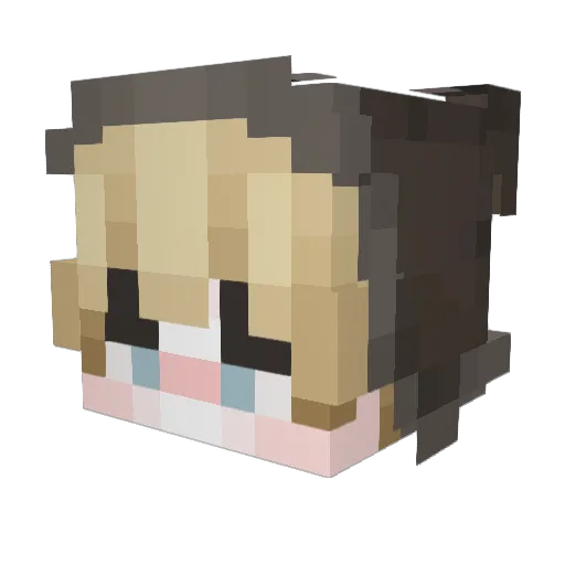 Dynation Minecraft avatar head, 3D render
