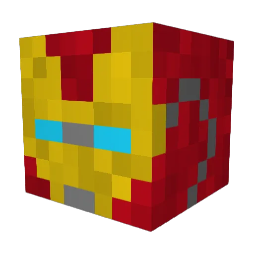 DynaxoMan Minecraft avatar head, 3D render