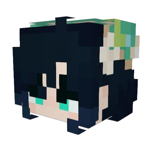 Dynfari Minecraft avatar head, 3D render