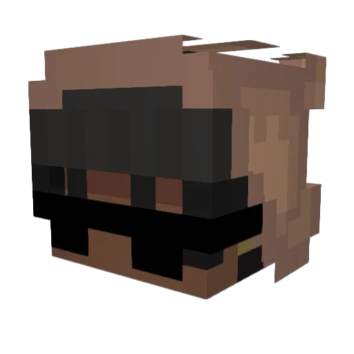 Dynisty Minecraft avatar head, 3D render