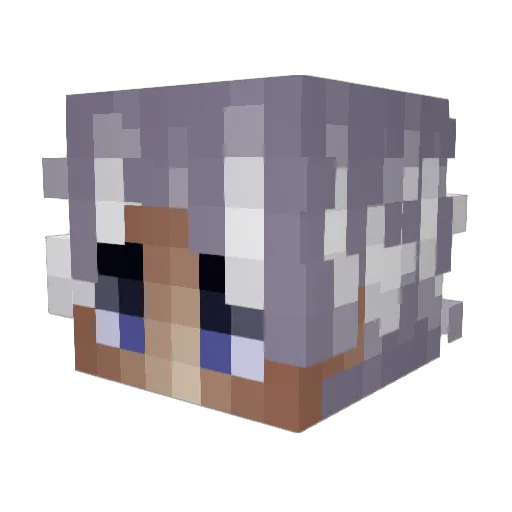 Dynjah Minecraft avatar head, 3D render