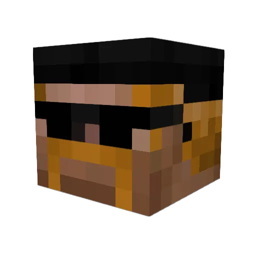 Dynnecas Minecraft avatar head, 3D render