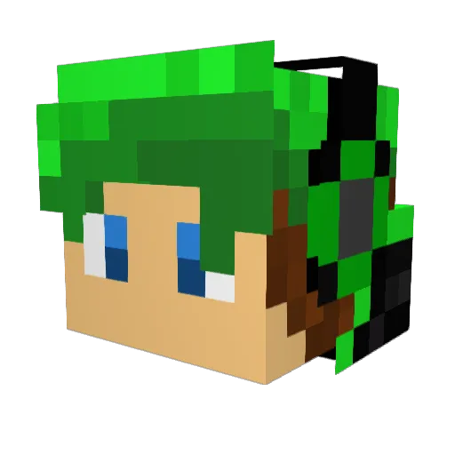 Dyno2012 Minecraft avatar head, 3D render
