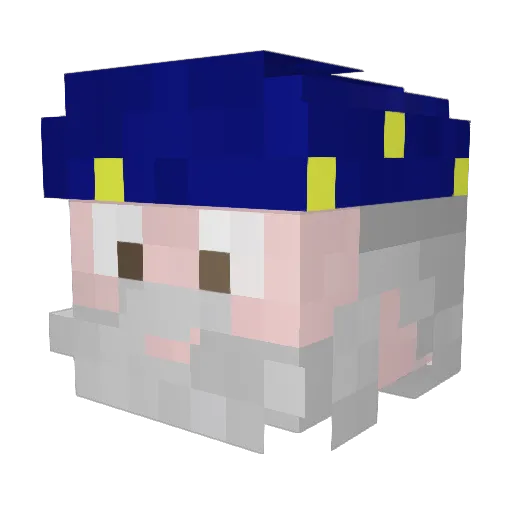 Dynomite009 Minecraft avatar head, 3D render