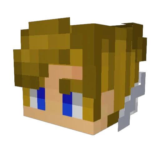 Dynos1373 Minecraft avatar head, 3D render
